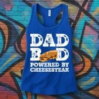 Dad Bod Powered By Cheesesteak Father Figure Graphic Cool Gift Women's Tank Top thumb 3