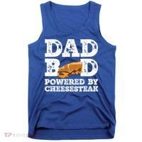 Dad Bod Powered By Cheesesteak Father Figure Graphic Cool Gift Tank Top thumb 0