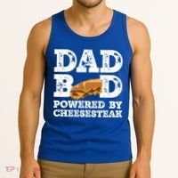 Dad Bod Powered By Cheesesteak Father Figure Graphic Cool Gift Tank Top thumb 3