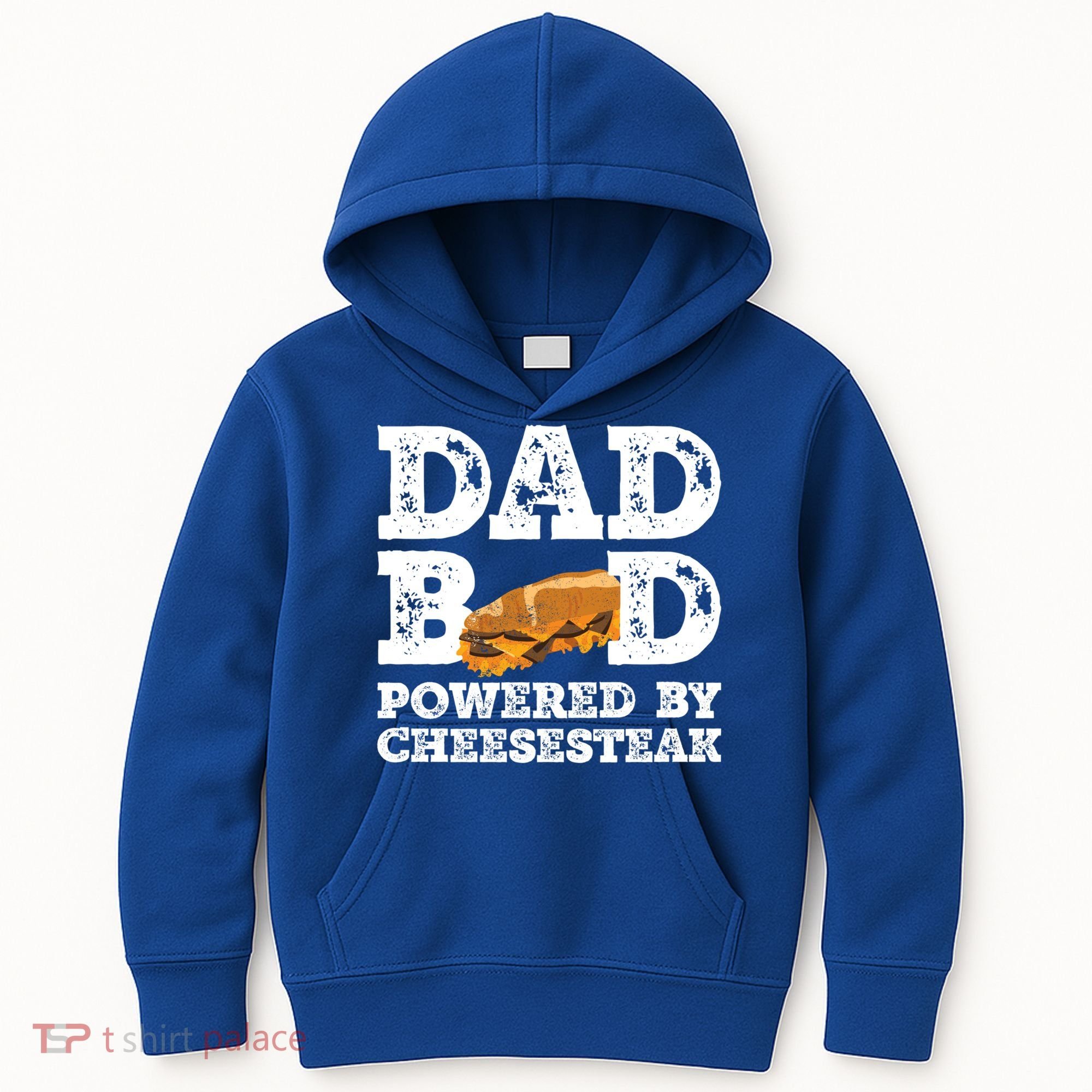 Dad Bod Powered By Cheesesteak Father Figure Graphic Cool Gift Kids Hoodie