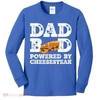 Dad Bod Powered By Cheesesteak Father Figure Graphic Cool Gift Kids Long Sleeve Shirt thumb 0