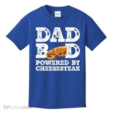 Dad Bod Powered By Cheesesteak Father Figure Graphic Cool Gift Kids T-Shirt
