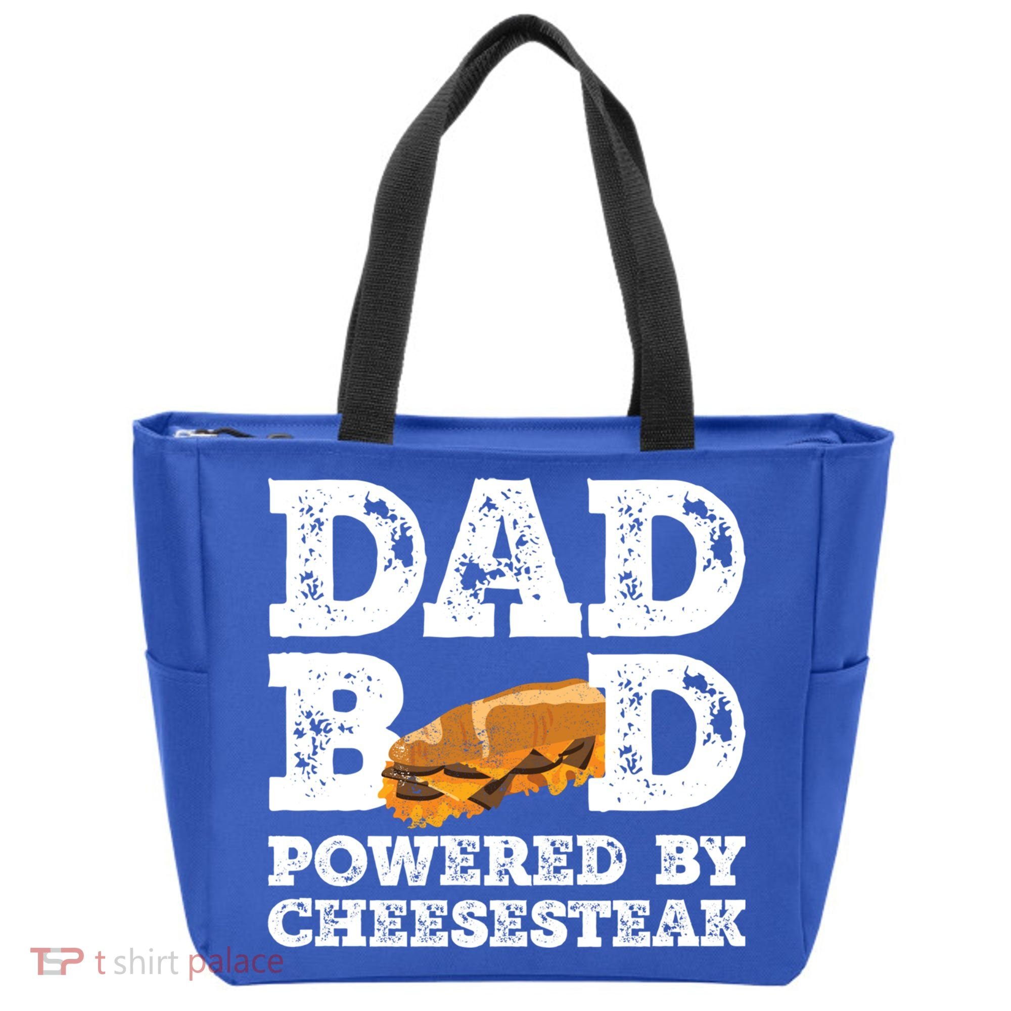 Dad Bod Powered By Cheesesteak Father Figure Graphic Cool Gift Tote Bag