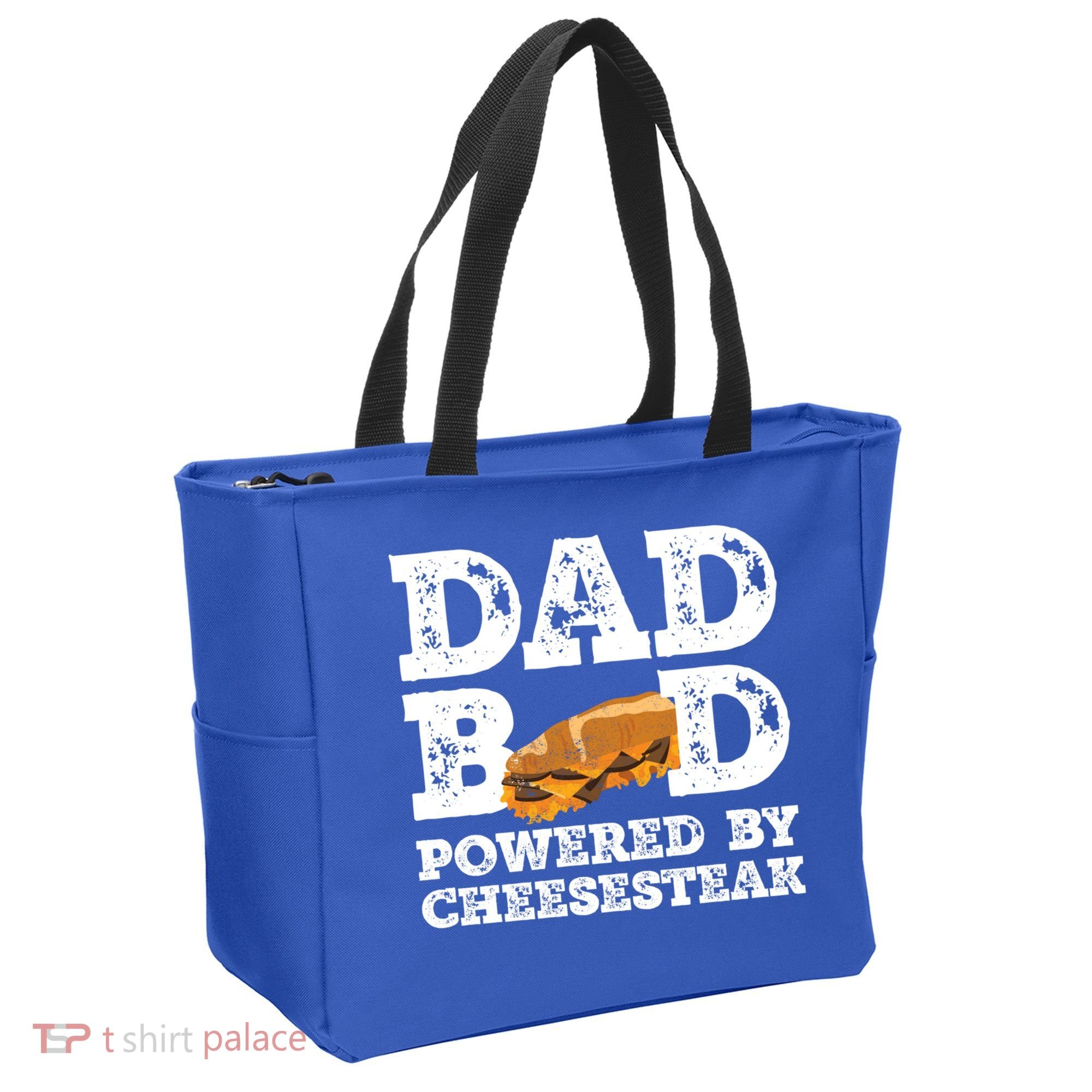 Dad Bod Powered By Cheesesteak Father Figure Graphic Cool Gift Tote Bag