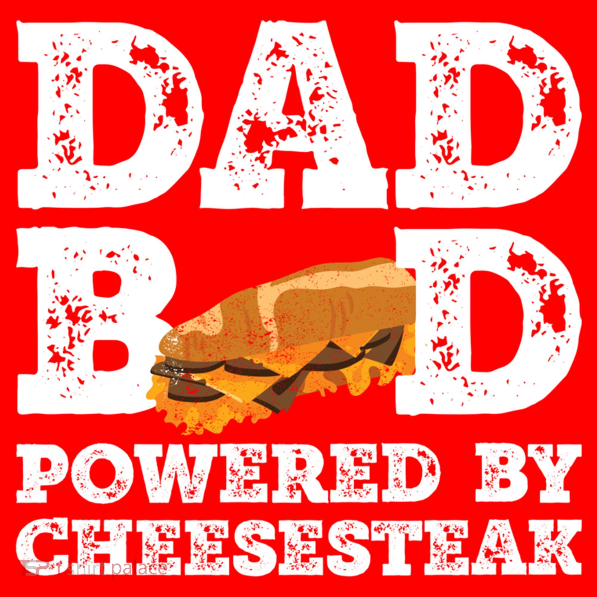 Dad Bod Powered By Cheesesteak Father Figure Graphic Cool Gift Santa Hat