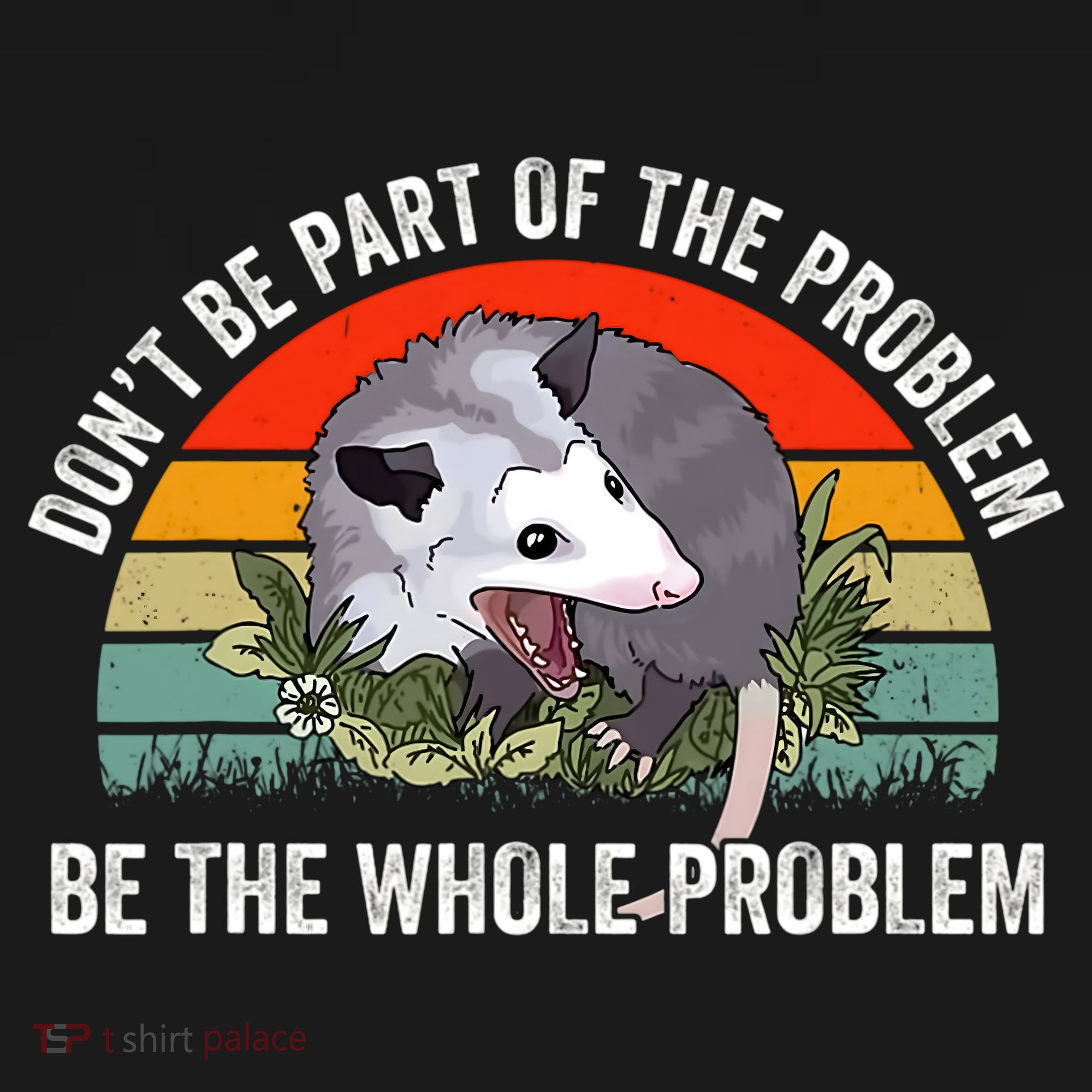 Dont Be Part Of The Problem Be The Problem Possum Funny Long Sleeve Shirt
