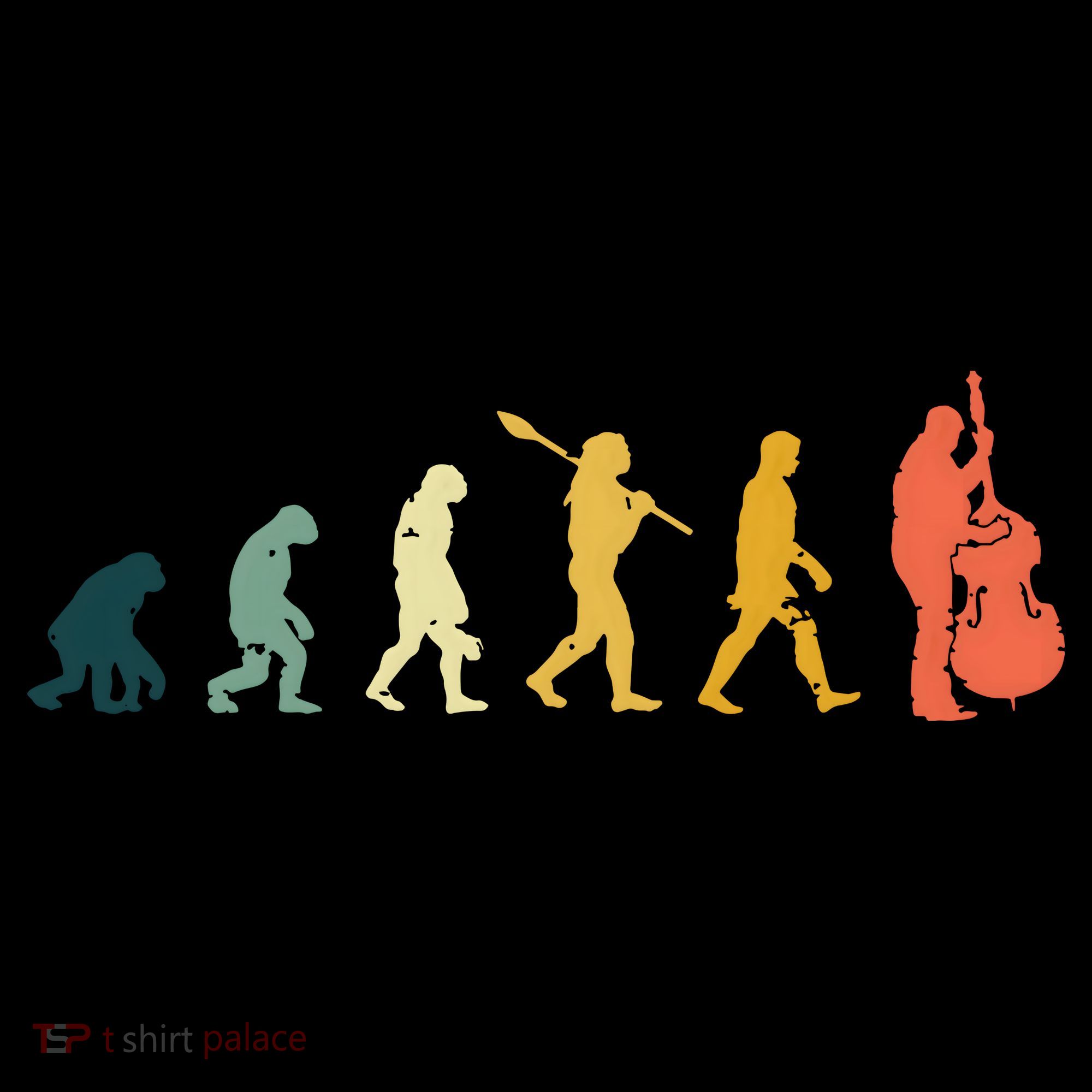 Double Bass Player Evolution Funny Music Band Gift Backpack