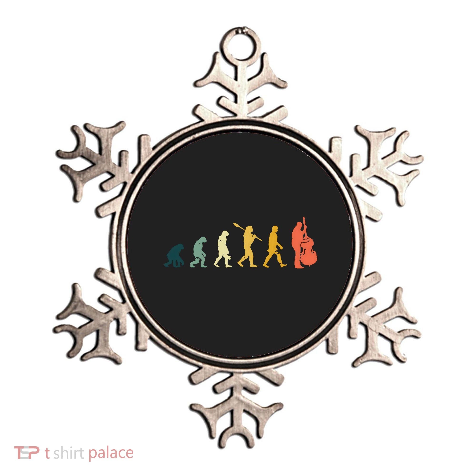 Double Bass Player Evolution Funny Music Band Gift Ornament