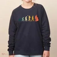 Double Bass Player Evolution Funny Music Band Gift Women's Sweatshirt thumb 0