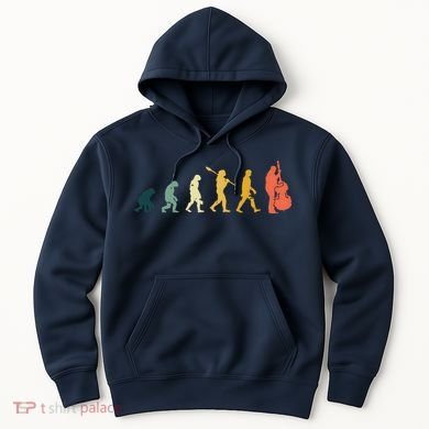 Double Bass Player Evolution Funny Music Band Gift Hoodie