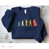 Double Bass Player Evolution Funny Music Band Gift Sweatshirt thumb 2