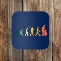 Double Bass Player Evolution Funny Music Band Gift Coaster thumb 0