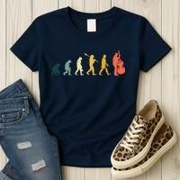 Double Bass Player Evolution Funny Music Band Gift Women's T-Shirt thumb 3