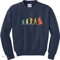 Double Bass Player Evolution Funny Music Band Gift Kids Sweatshirt thumb 0