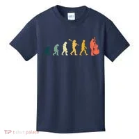 Double Bass Player Evolution Funny Music Band Gift Kids T-Shirt thumb 0
