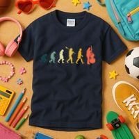 Double Bass Player Evolution Funny Music Band Gift Kids T-Shirt thumb 3