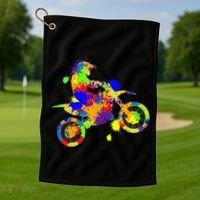 Dirt Bike Rider Motocross Enduro Dirt Biking Golf Towel thumb 1