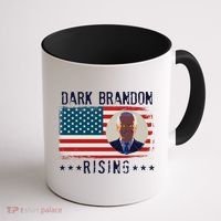 Dark Brandon Rising Anti Joe Biden Distressed USA American Flag Coffee Mug thumb 1