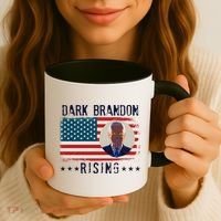 Dark Brandon Rising Anti Joe Biden Distressed USA American Flag Coffee Mug thumb 3