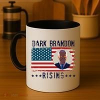 Dark Brandon Rising Anti Joe Biden Distressed USA American Flag Coffee Mug thumb 4