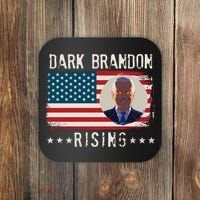 Dark Brandon Rising Anti Joe Biden Distressed USA American Flag Coaster thumb 0