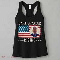 Dark Brandon Rising Anti Joe Biden Distressed USA American Flag Women's Tank Top thumb 3