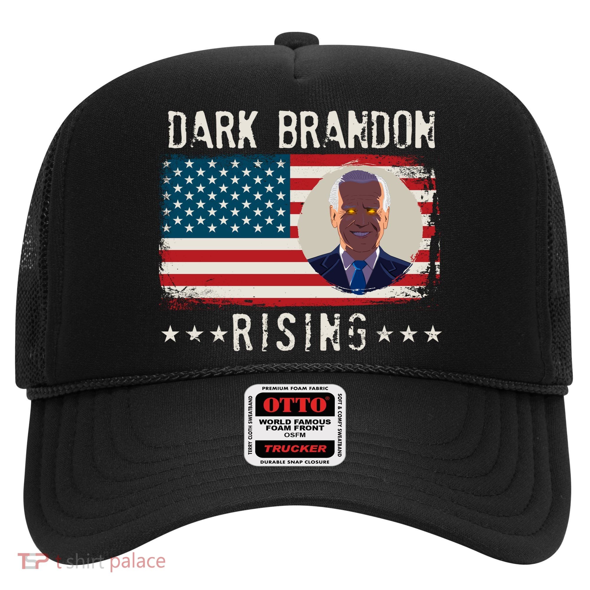 Dark Brandon Rising Anti Joe Biden Distressed USA American Flag Hat