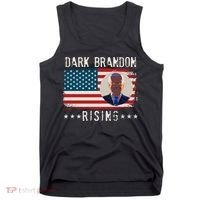Dark Brandon Rising Anti Joe Biden Distressed USA American Flag Tank Top thumb 0
