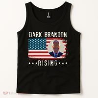Dark Brandon Rising Anti Joe Biden Distressed USA American Flag Tank Top thumb 2