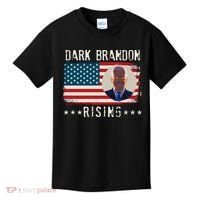 Dark Brandon Rising Anti Joe Biden Distressed USA American Flag Kids T-Shirt thumb 0
