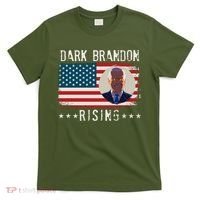 Dark Brandon Rising Anti Joe Biden Distressed USA American Flag T-Shirt thumb 0