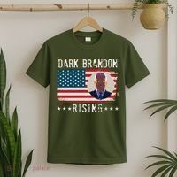 Dark Brandon Rising Anti Joe Biden Distressed USA American Flag T-Shirt thumb 2