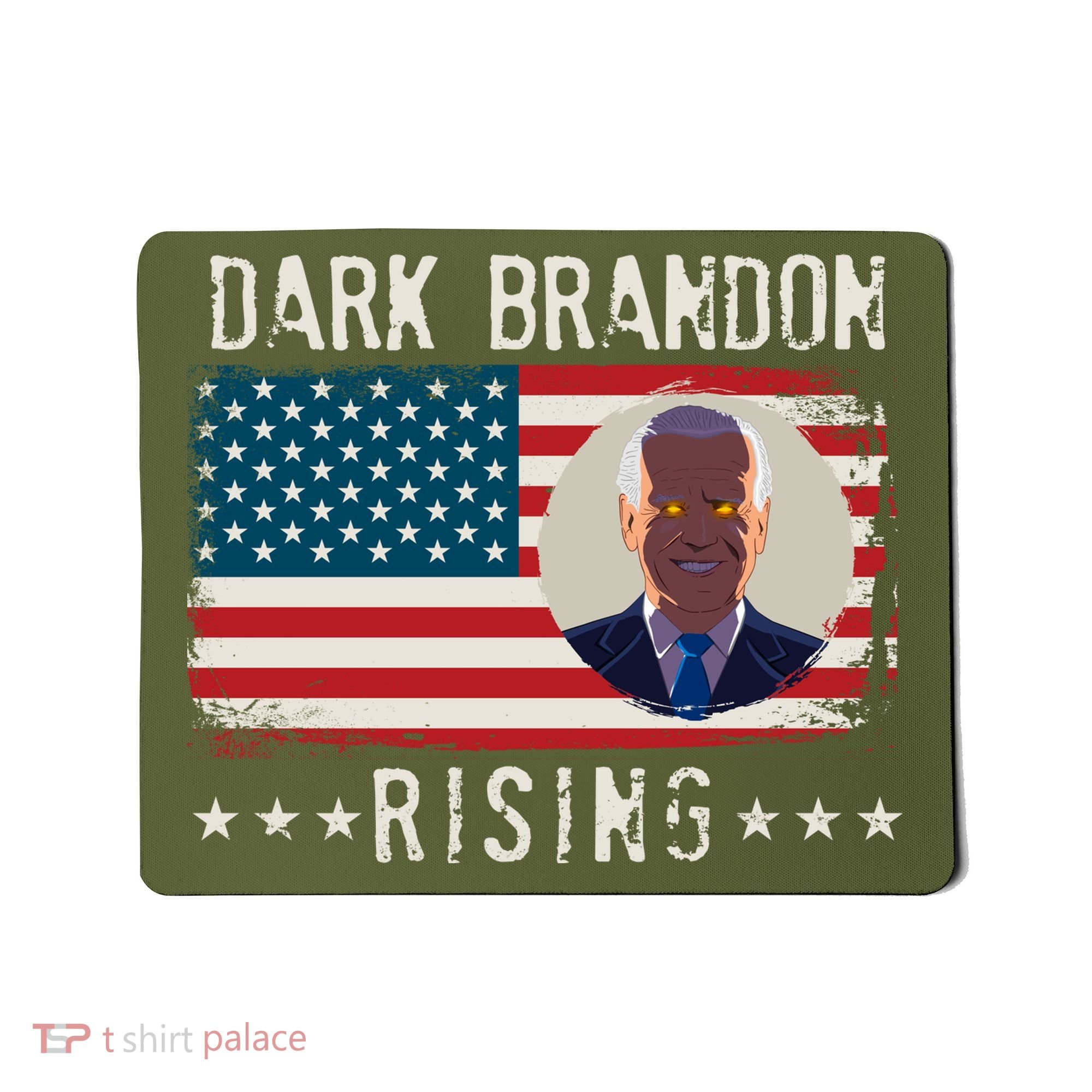 Dark Brandon Rising Anti Joe Biden Distressed USA American Flag Mousepad