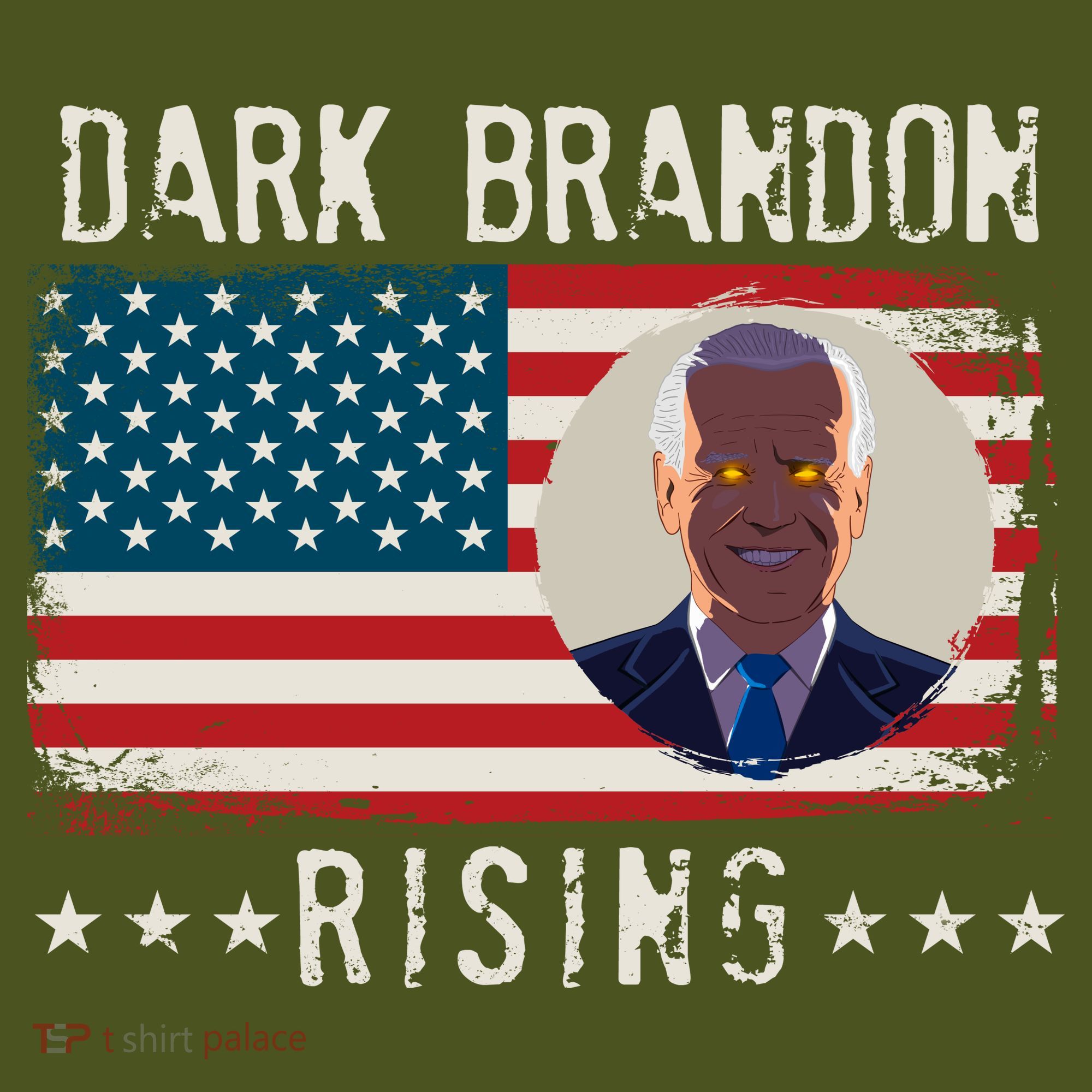 Dark Brandon Rising Anti Joe Biden Distressed USA American Flag Mousepad