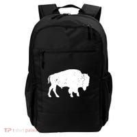 Distressed Buffalo Retro Bison Animal Lover Men Women Dad Backpack thumb 0