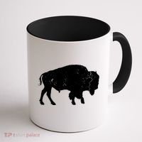 Distressed Buffalo Retro Bison Animal Lover Men Women Dad Coffee Mug thumb 1