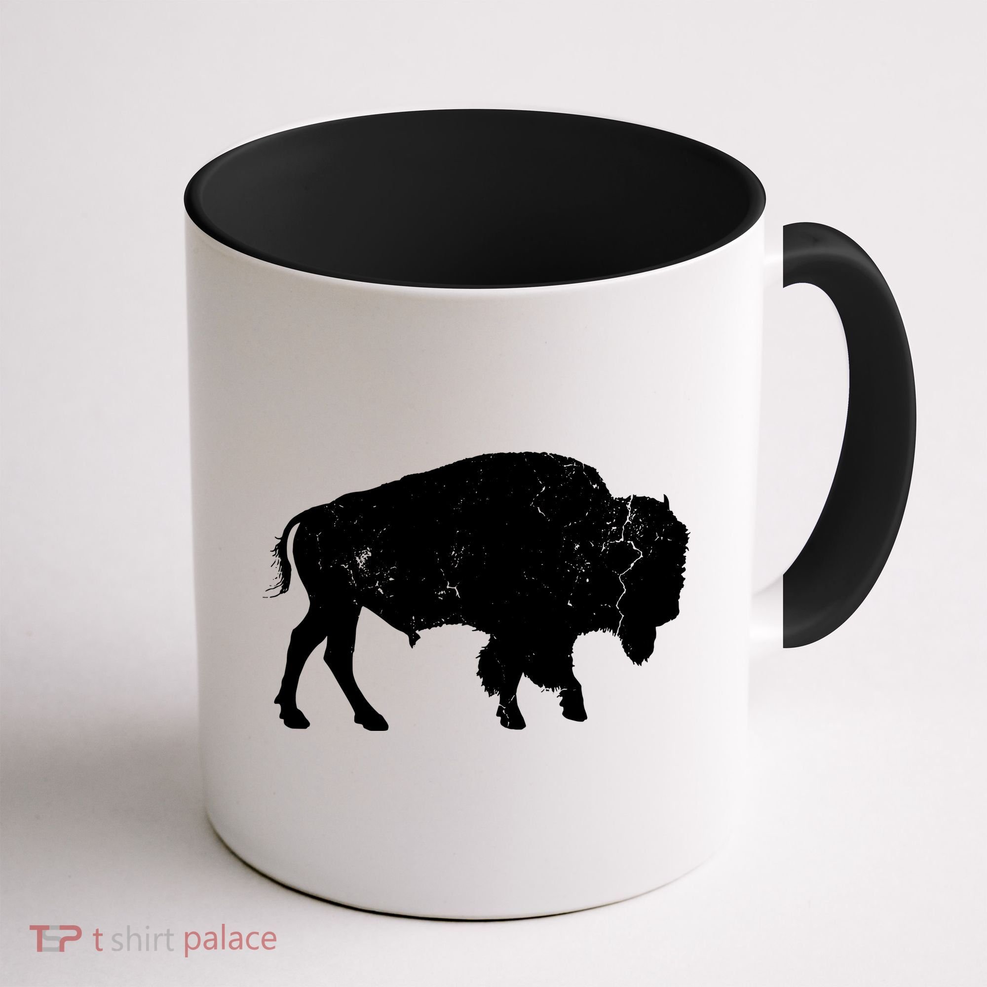 Distressed Buffalo Retro Bison Animal Lover Men Women Dad Coffee Mug