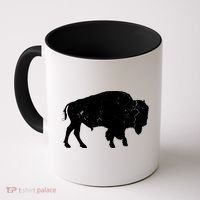 Distressed Buffalo Retro Bison Animal Lover Men Women Dad Coffee Mug thumb 0