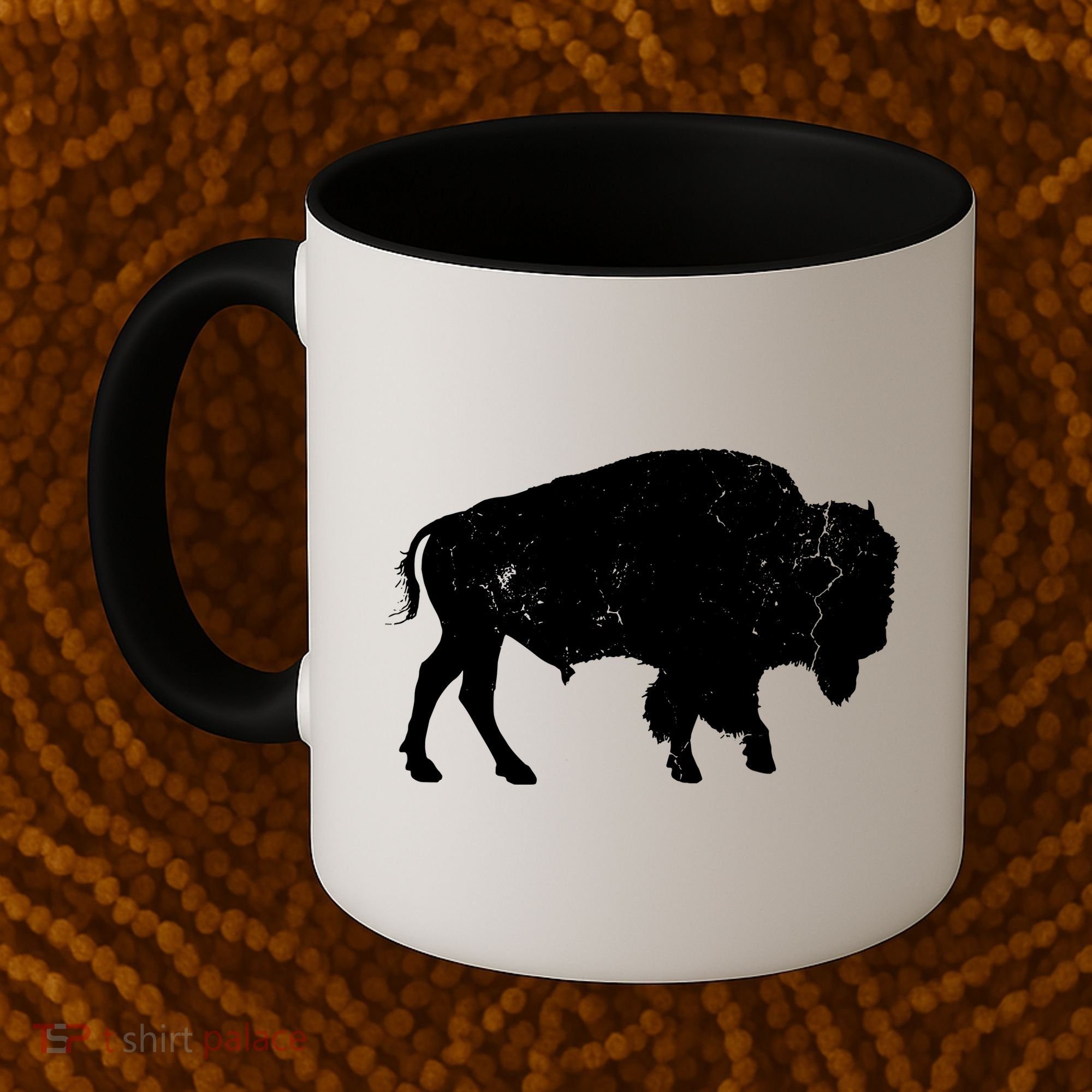 Distressed Buffalo Retro Bison Animal Lover Men Women Dad Coffee Mug
