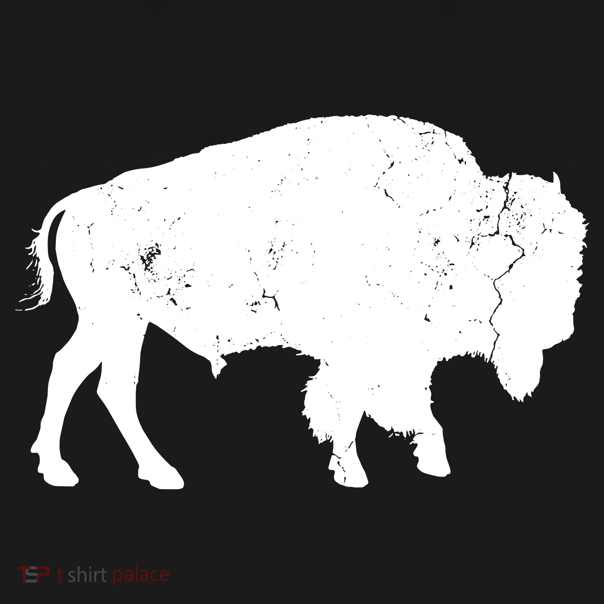 Distressed Buffalo Retro Bison Animal Lover Men Women Dad Ornament
