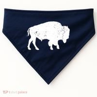 Distressed Buffalo Retro Bison Animal Lover Men Women Dad USA-Made Doggie Bandana thumb 0
