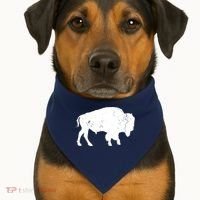 Distressed Buffalo Retro Bison Animal Lover Men Women Dad USA-Made Doggie Bandana thumb 1