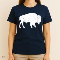 Distressed Buffalo Retro Bison Animal Lover Men Women Dad T-Shirt thumb 4