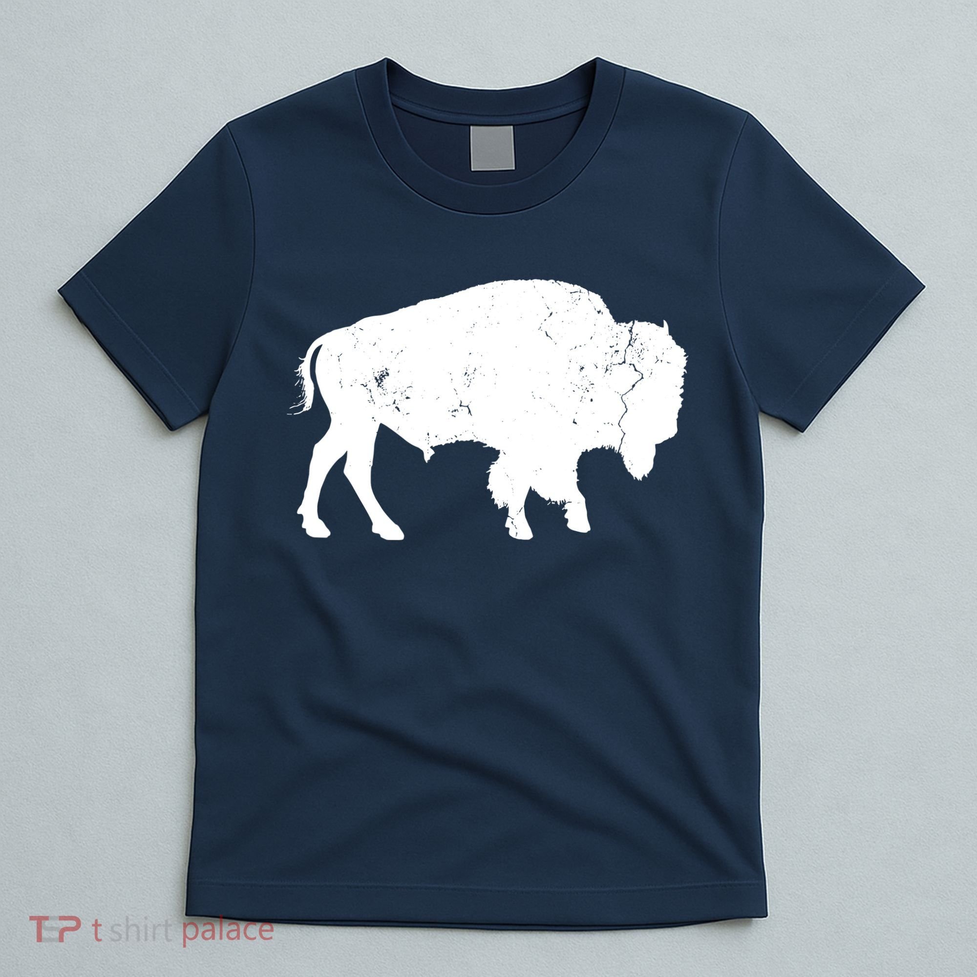 Distressed Buffalo Retro Bison Animal Lover Men Women Dad T-Shirt