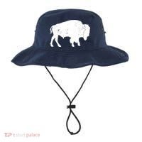 Distressed Buffalo Retro Bison Animal Lover Men Women Dad Bucket Hat thumb 0