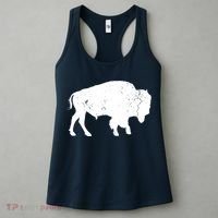 Distressed Buffalo Retro Bison Animal Lover Men Women Dad Women's Tank Top thumb 3