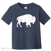 Distressed Buffalo Retro Bison Animal Lover Men Women Dad Toddler T-Shirt thumb 0