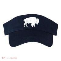 Distressed Buffalo Retro Bison Animal Lover Men Women Dad Visor thumb 0