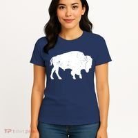 Distressed Buffalo Retro Bison Animal Lover Men Women Dad Women's T-Shirt thumb 4