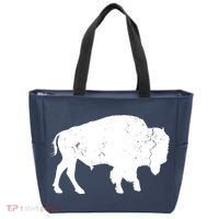 Distressed Buffalo Retro Bison Animal Lover Men Women Dad Tote Bag thumb 0